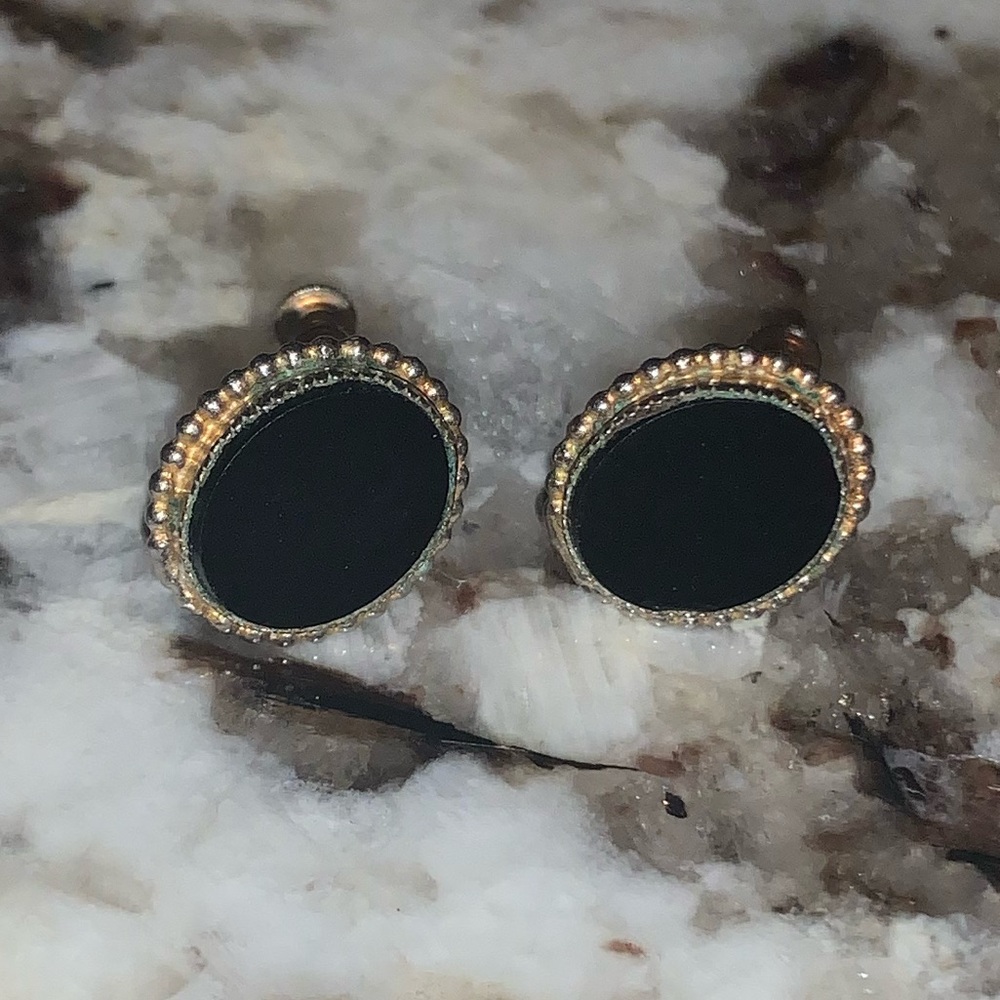 Sterling Silver Vintage Clip-On Earrings - Picture 1 of 9